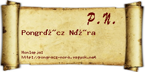 Pongrácz Nóra névjegykártya